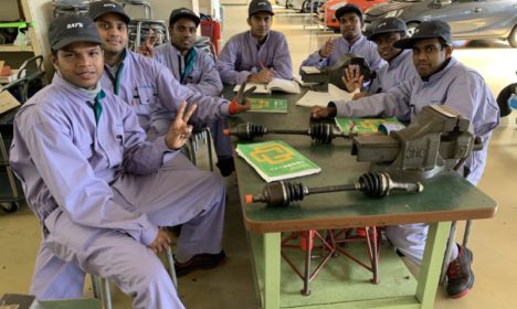 １年の学生達(留学生）