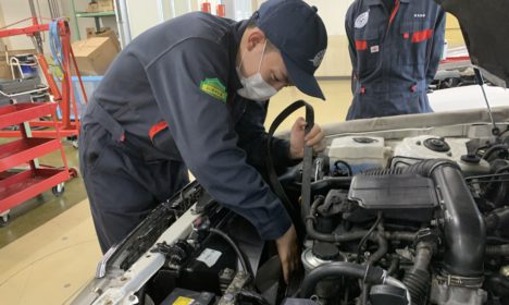 補器ベルトの脱着練習