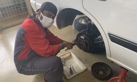 ブレーキ実習　留学生